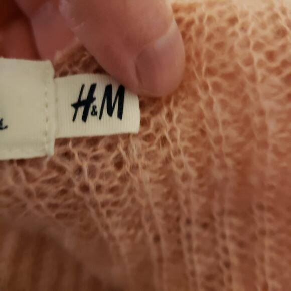 H&M L.O.G.G. Blush Pink Mohair Blend Sweater NWOT - Picture 6 of 8